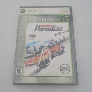 Burnout Paradise Microsoft Xbox 360 2008 Platinum Hits Racing Game‎ CIB TESTED